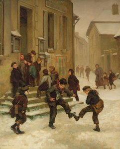 In Front of the School by Charles Theodore Frere